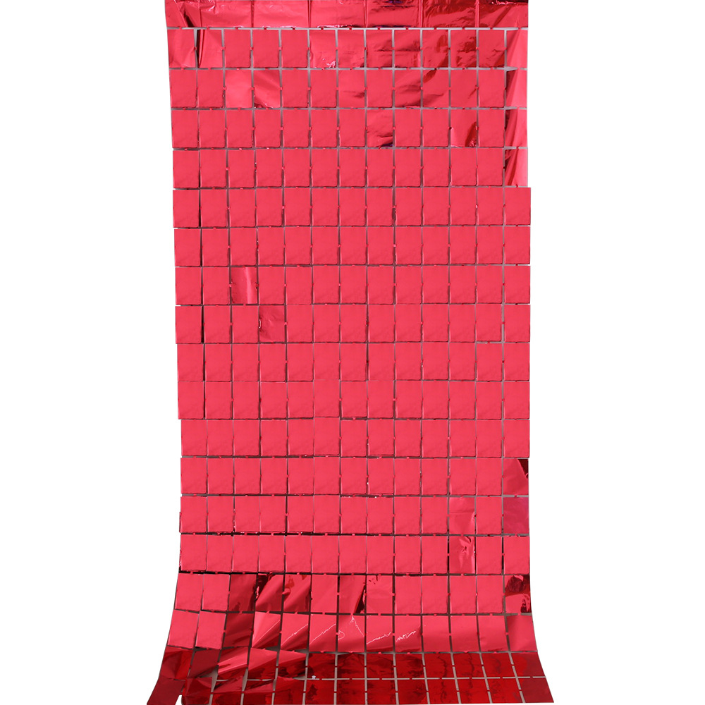 1*2 meters red square door curtain