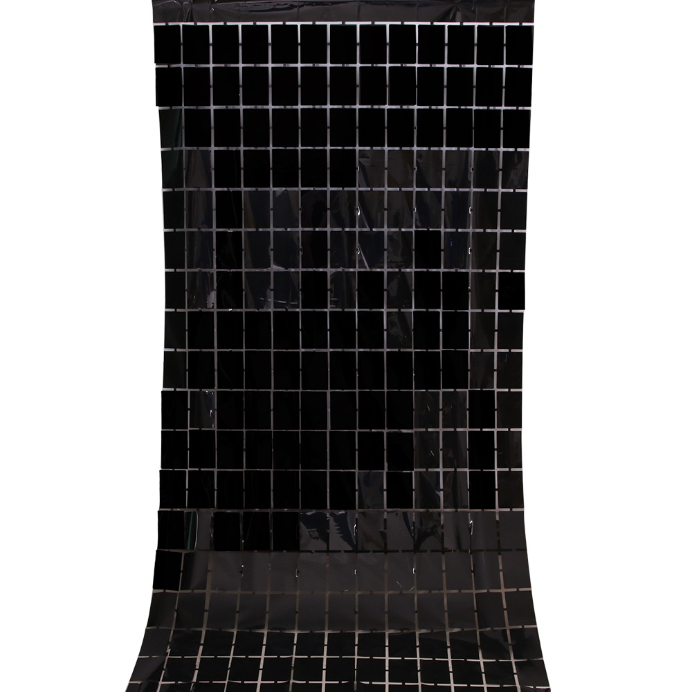 1*2 m black square door curtain