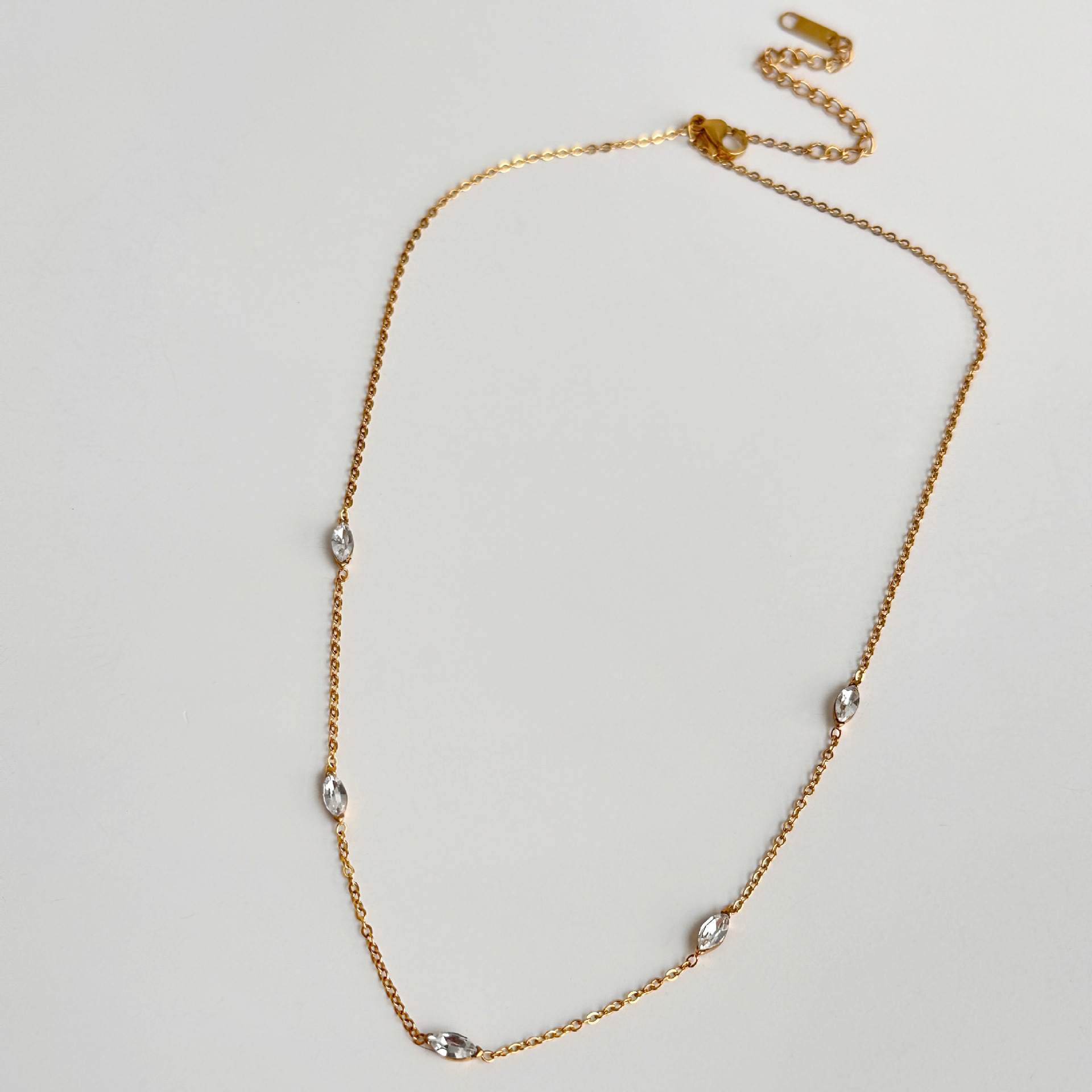 3:41x5cm necklace transparent zirconium