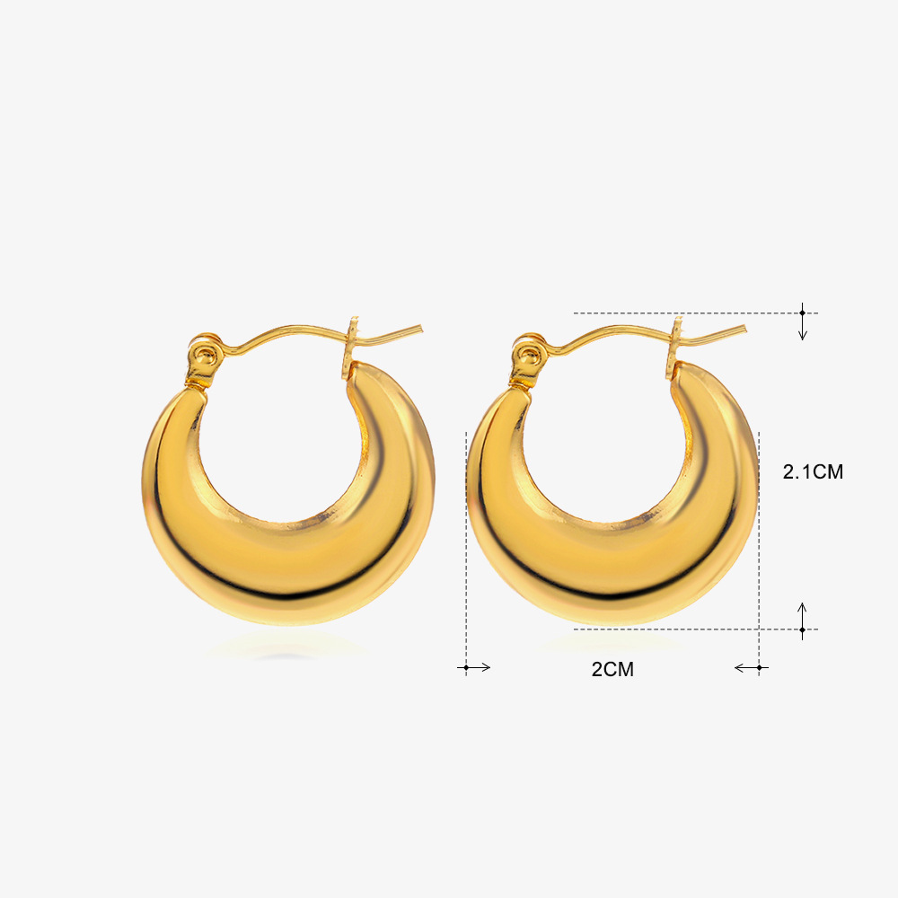 3:Flat round earrings