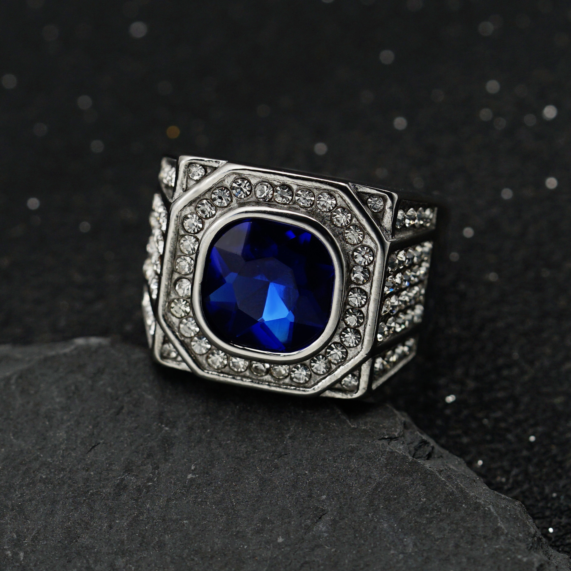 6:Steel color   blue stone