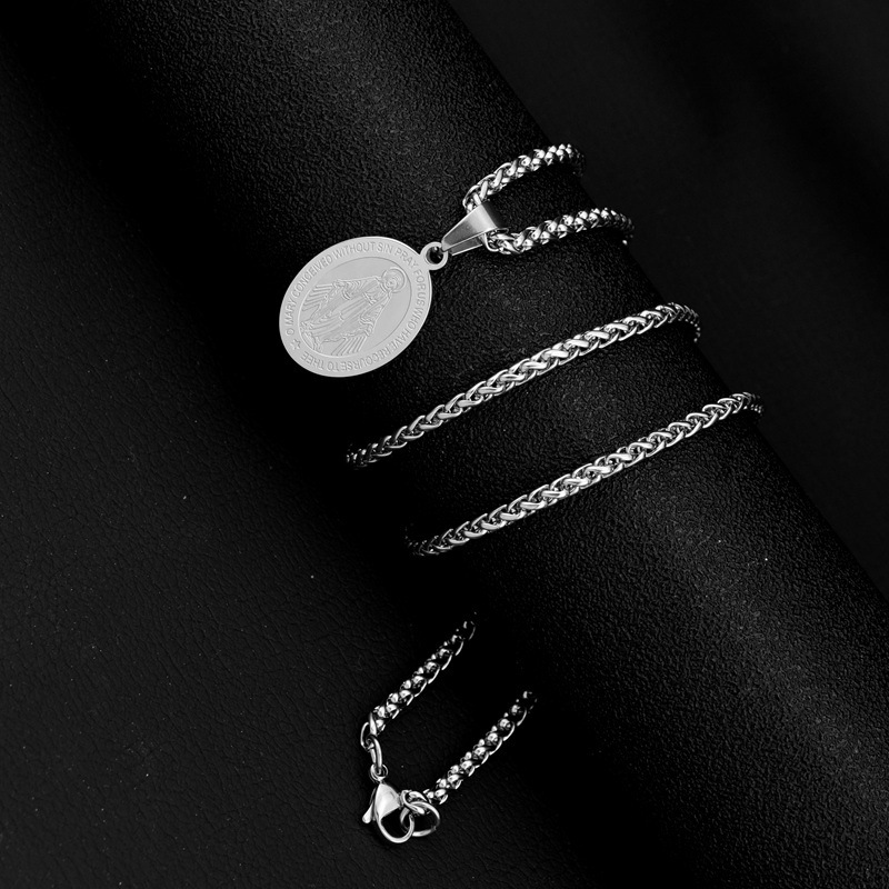 Steel necklace 60cm