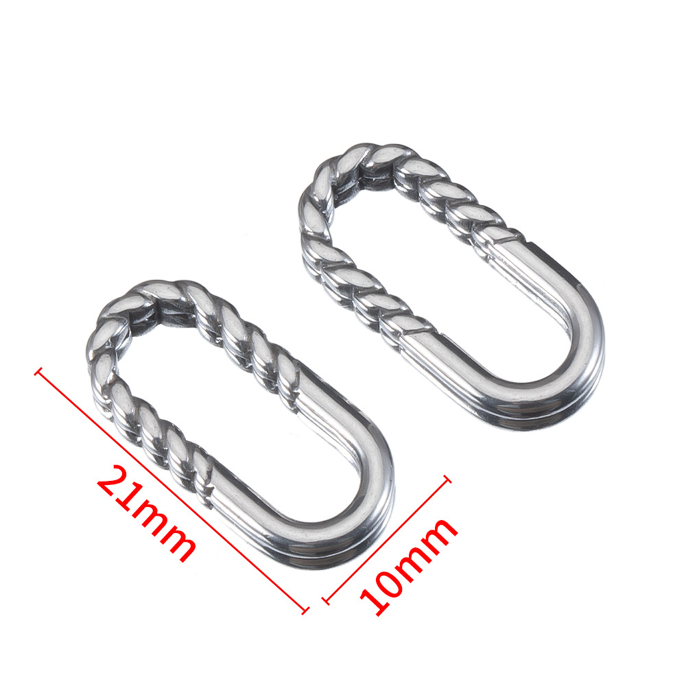 Steel colored half ring thread [ 10 * 21mm ]