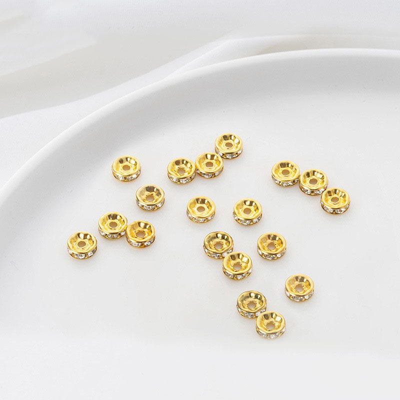 6mm gold plated white