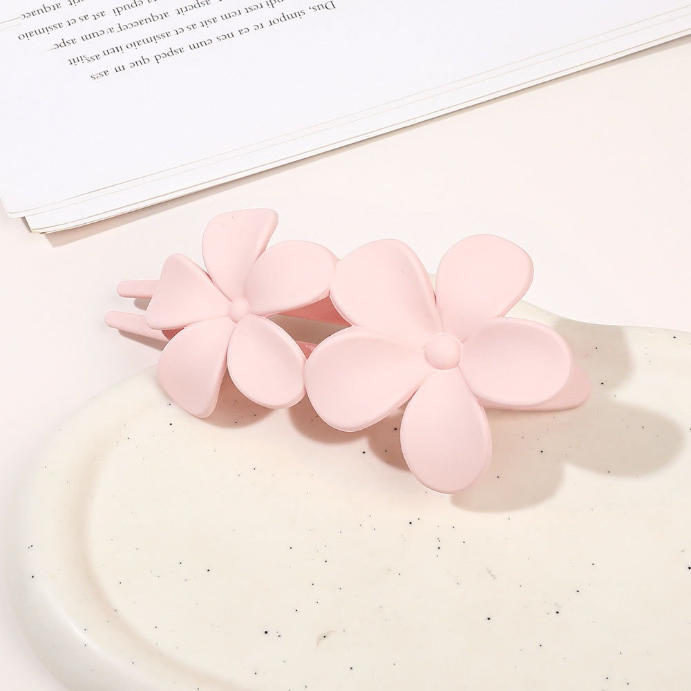 Double Flower Duck clip - Frosted Maiden Powder