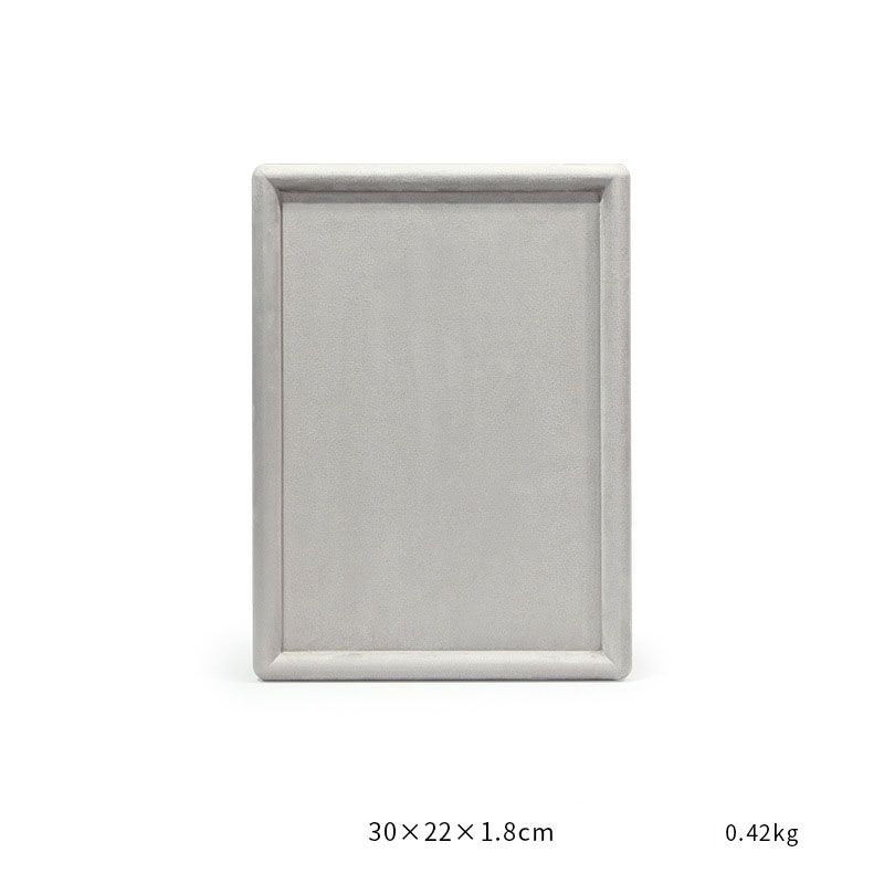 09- Grey rectangular empty disk 30x22x1.8cm size a