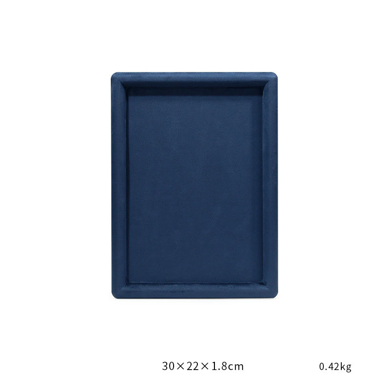 03-Blue rectangular empty disk 30x22x1.8cm size as