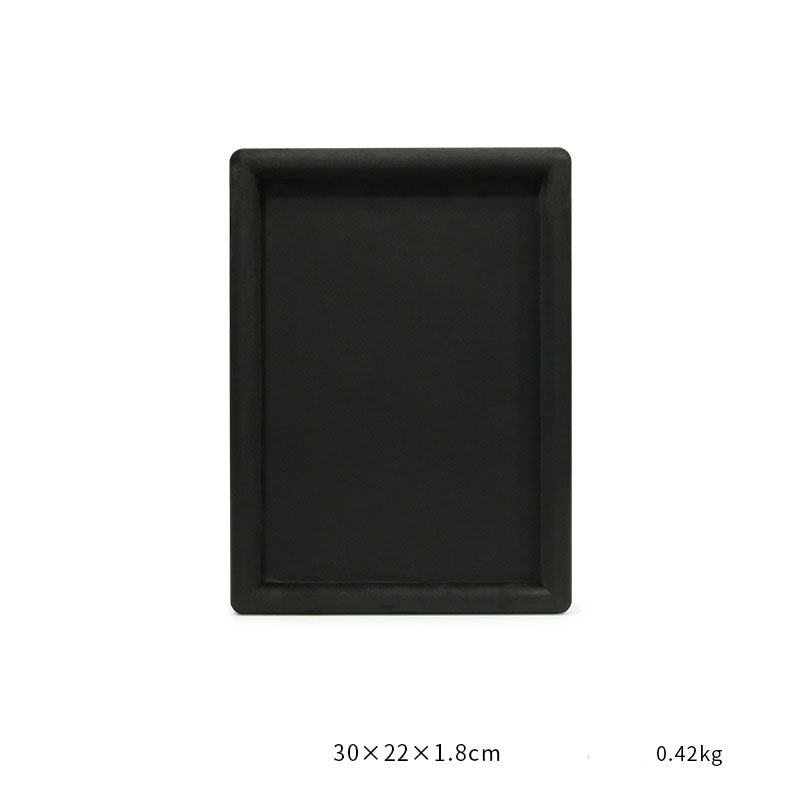 06-Black rectangular empty disk 30x22x1.8cm size a