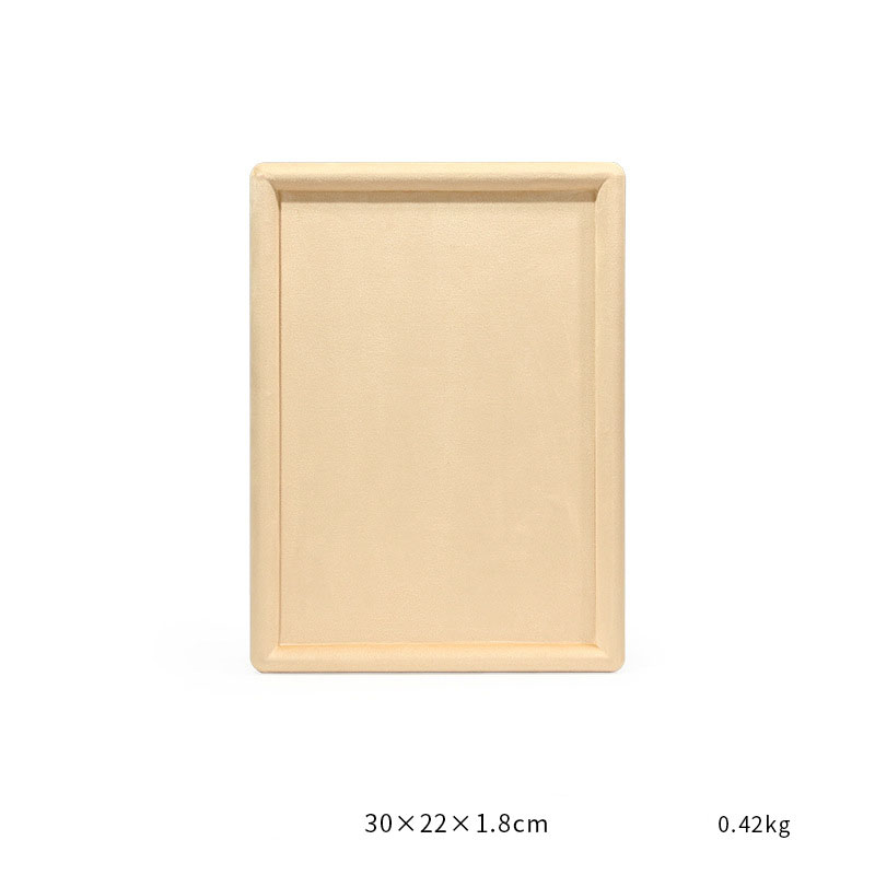 03-Khaki rectangular empty disk 30x22x1.8cm size as shown