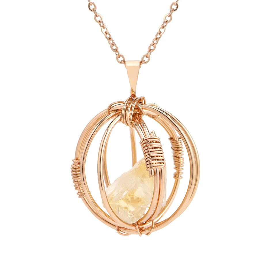 12:Citrine-Rose-Gold-Color-Chain
