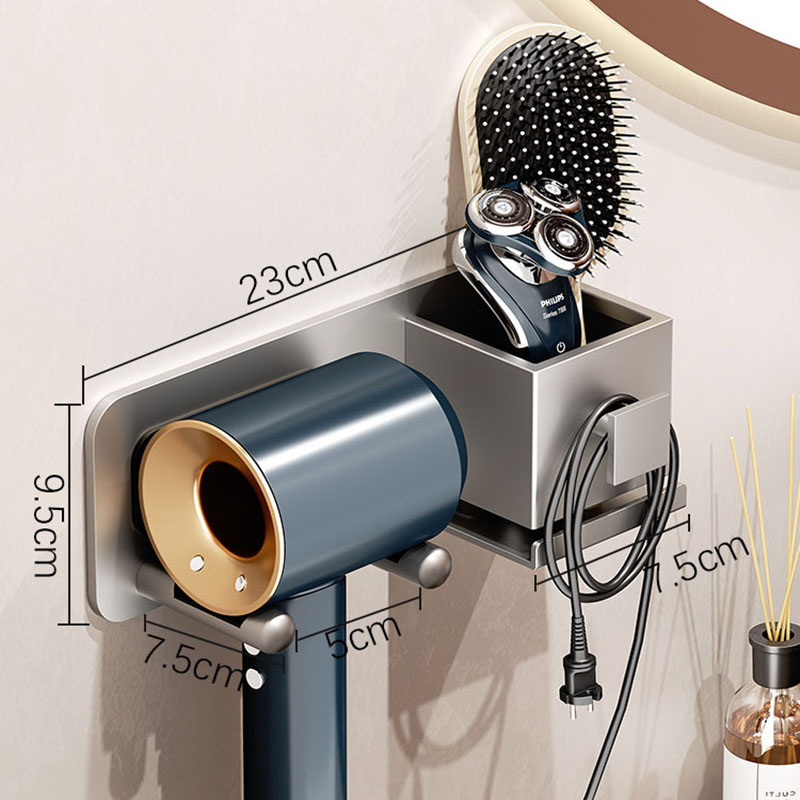 Gun gray Dyson hair dryer holder