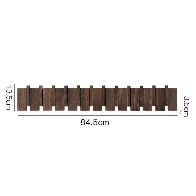 North American Black Walnut Solid color -12 hooks