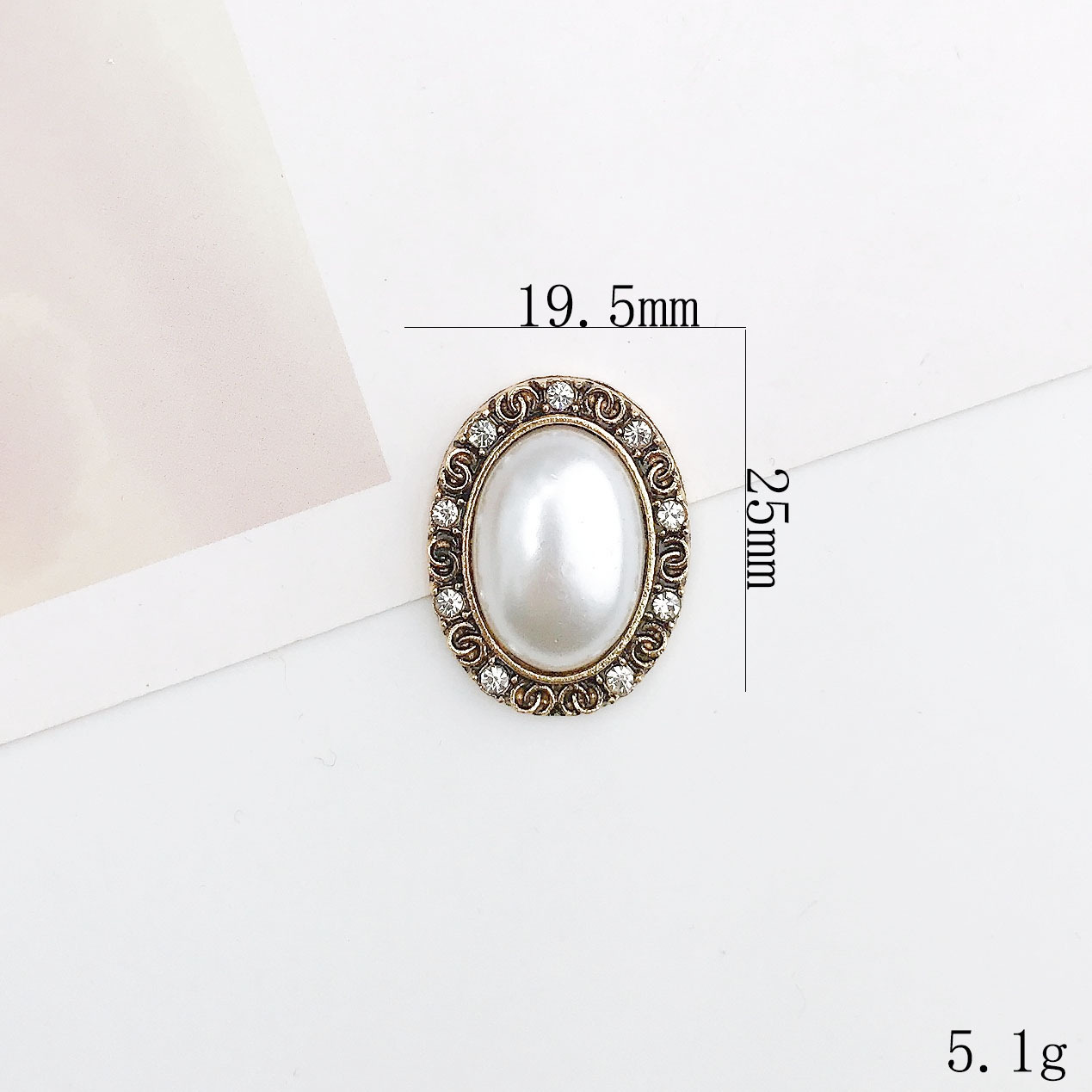 D1736 Diamond Pearl oval