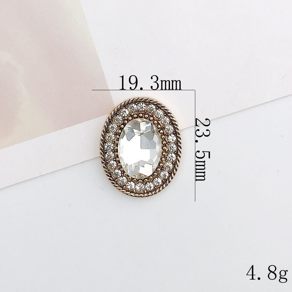 16:D1732 diamond-set glass oval