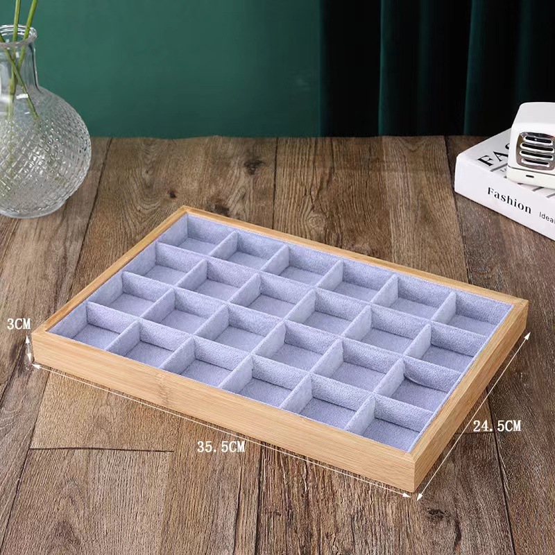 Bamboo and wood 24 grid pan ice velvet