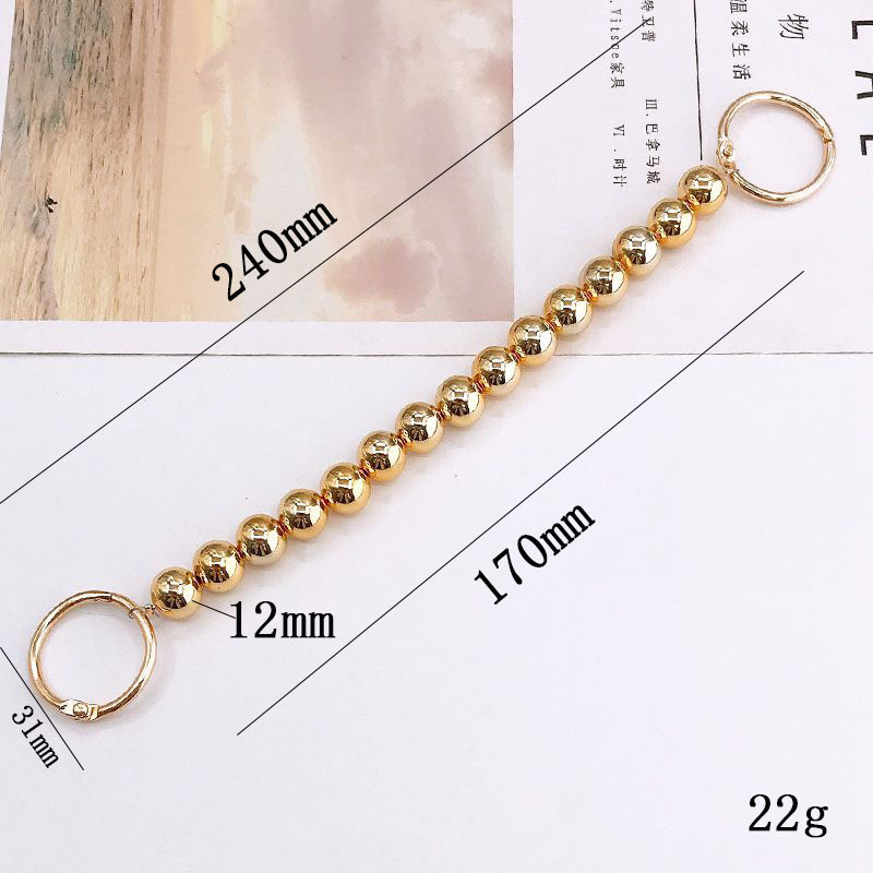 12:K1595-12cm acrylic beads gold (big button)