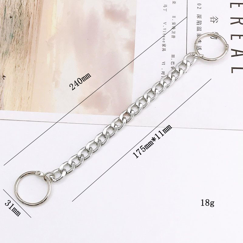 K1598- Aluminum chain silver (large buckle)