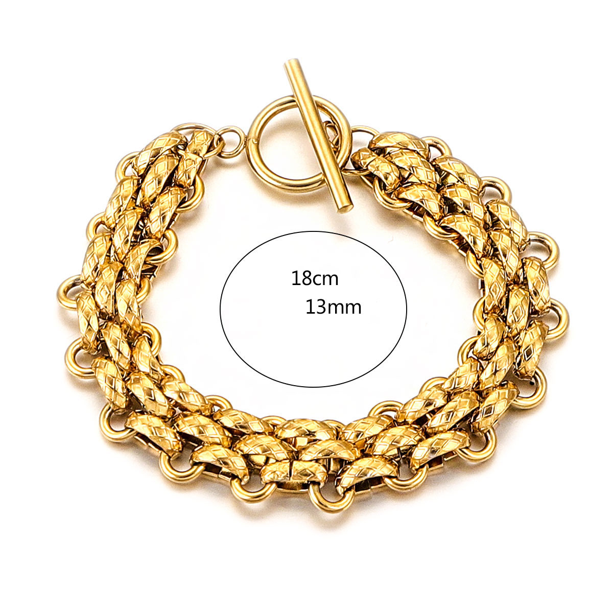 Texture bracelet-gold