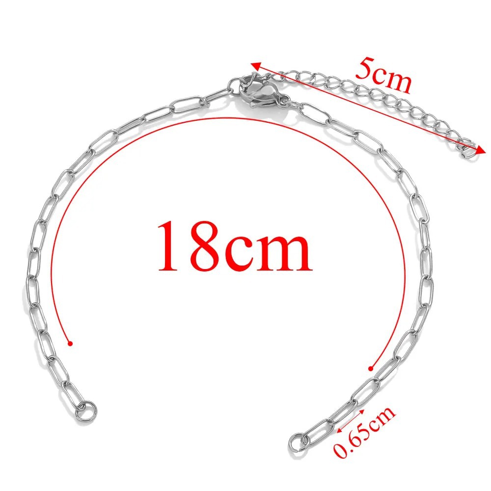bracelet - 2.5 long cross - steel