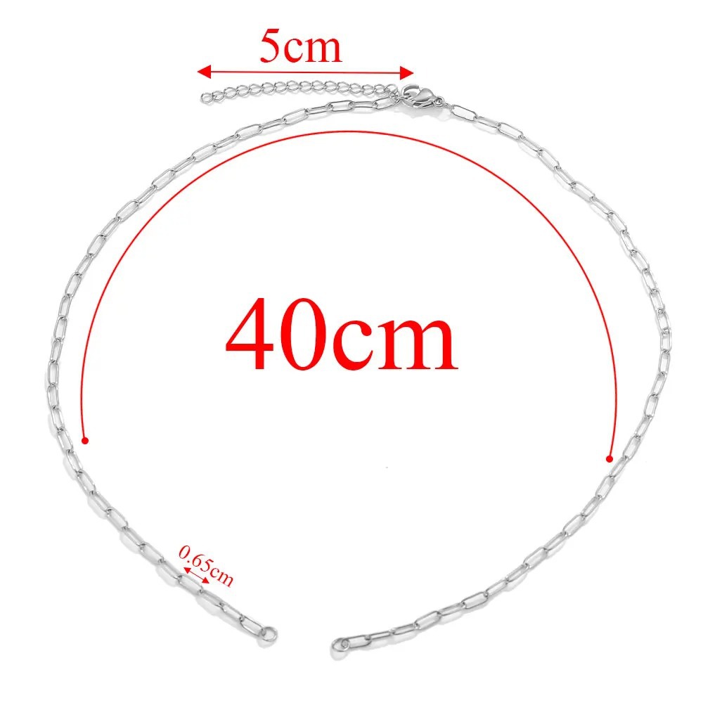 Necklace - 2.5 Long Cross - Steel Color