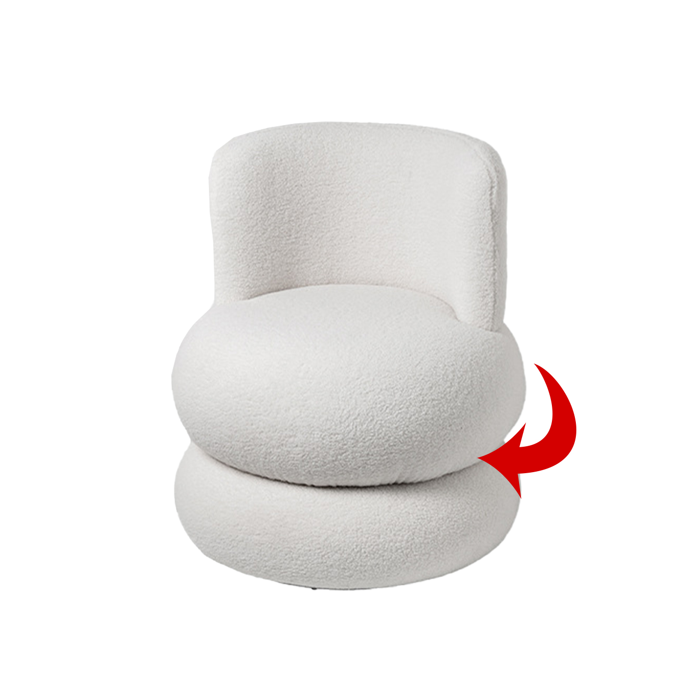 White chair with swivel