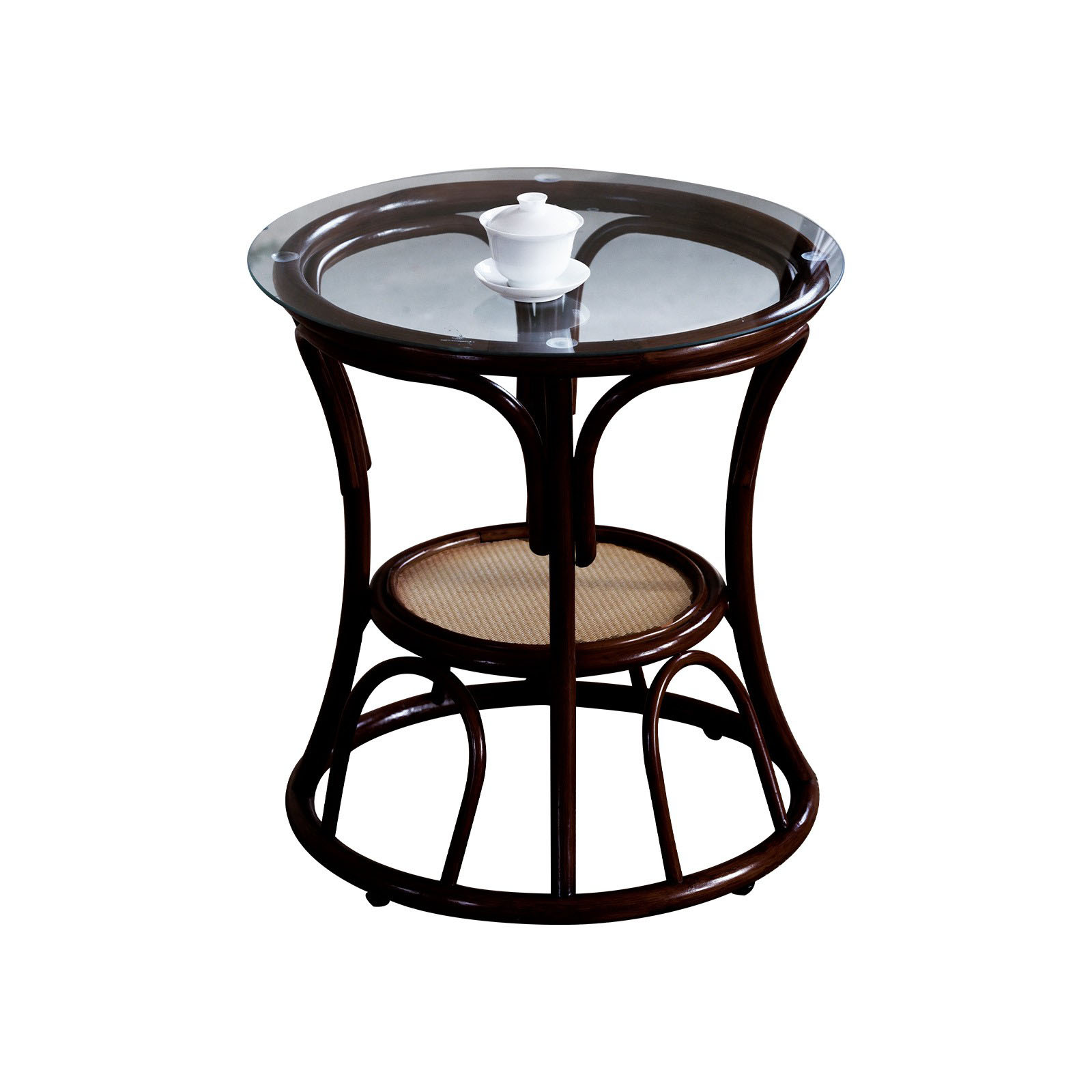 Brown coffee table:55x55x56CM