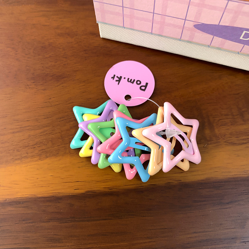 Light-colored five-pointed star 8 sets