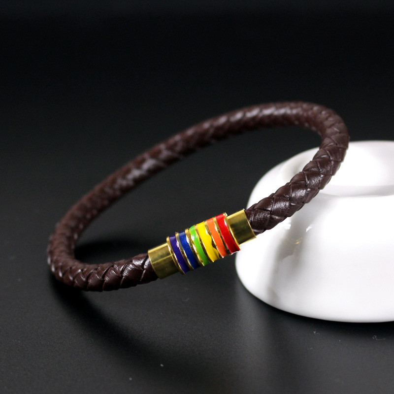 Dark coffee rope-gold buckle (19cm)