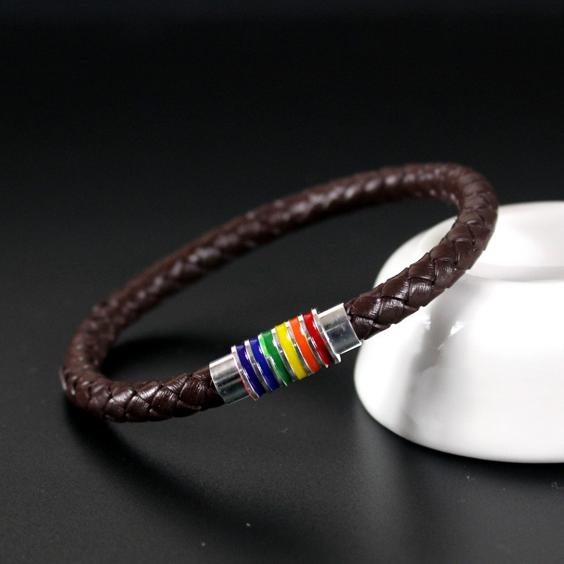 Dark coffee string-silver buckle (19cm)