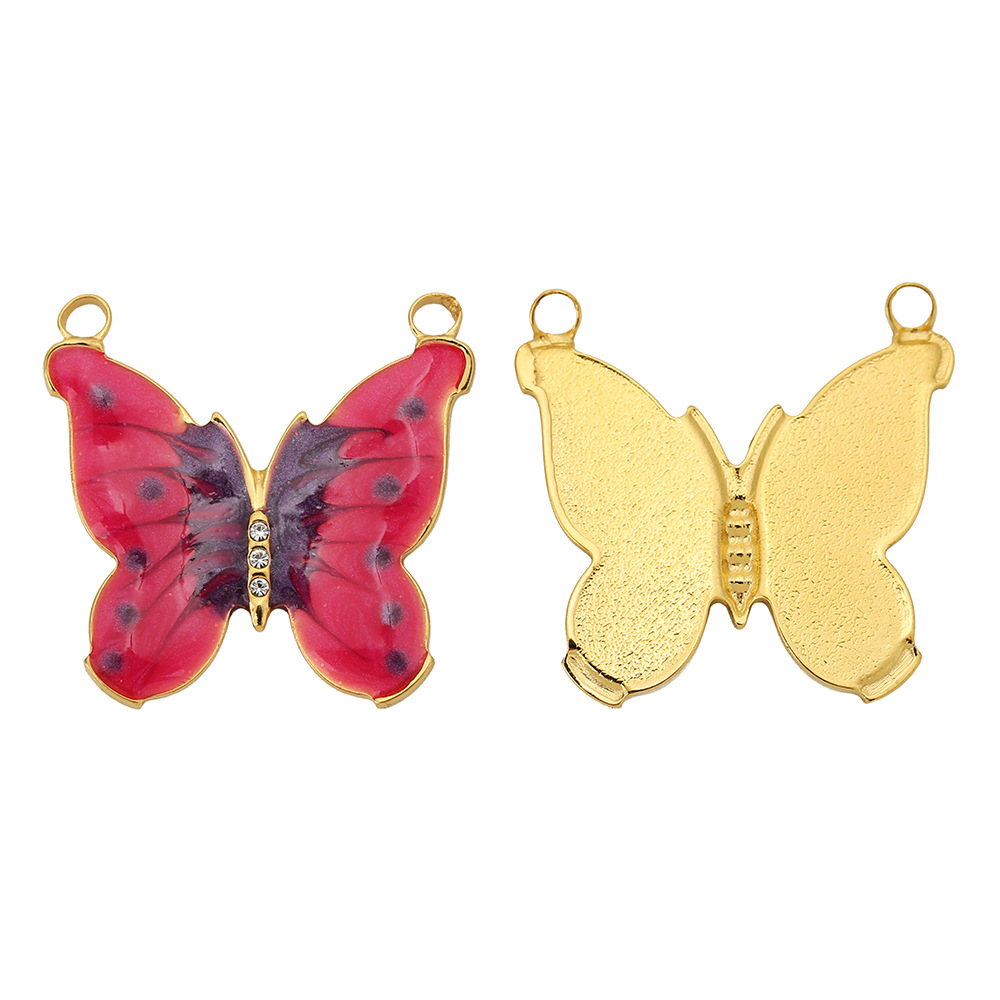 25 * 25mm butterfly pink