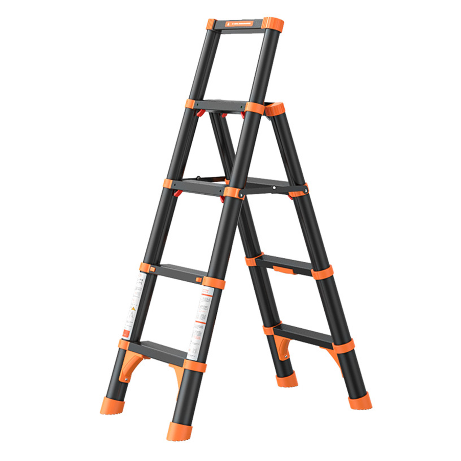Black and orange four-step ladder