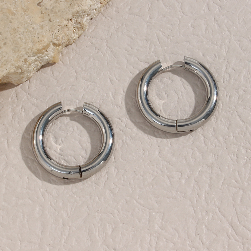 Stainless steel thick ear ring-25mm