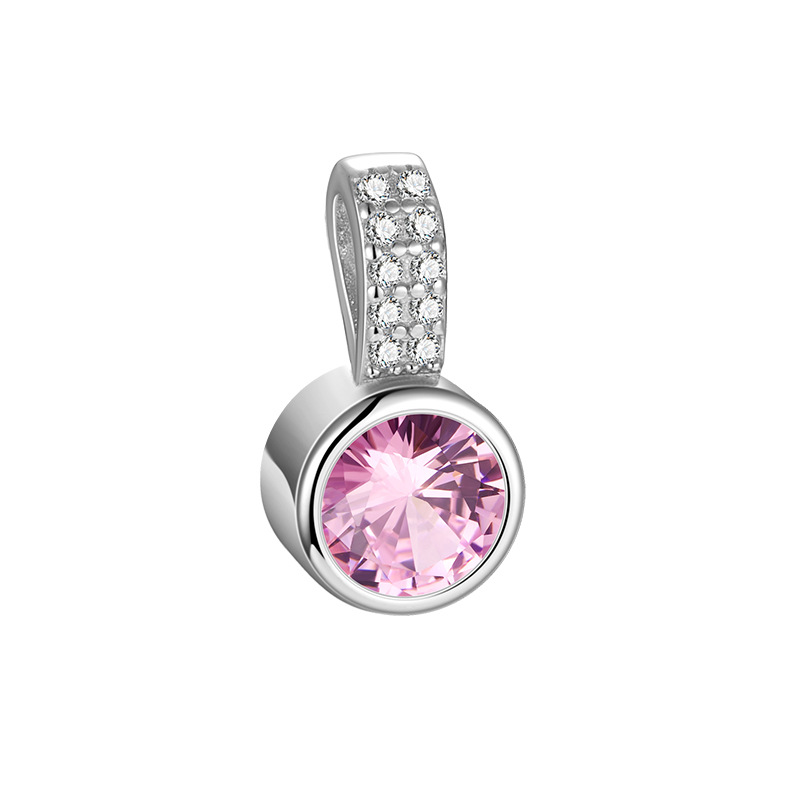 White gold pink stone