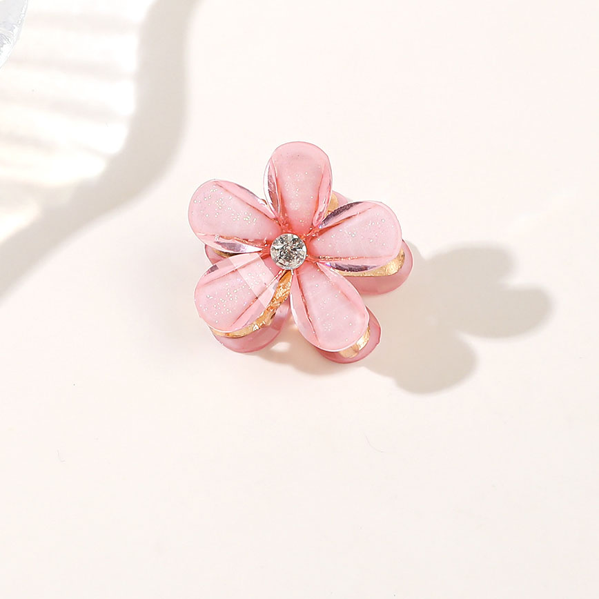7:Small crystal clip -pink.
