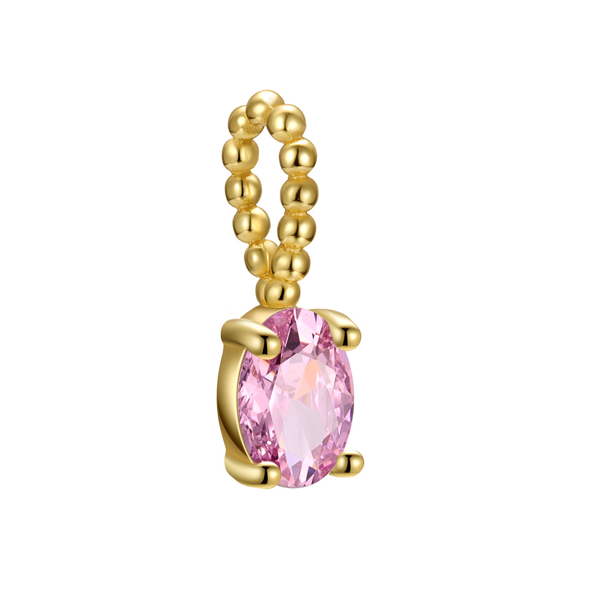 9:Gold pink stone