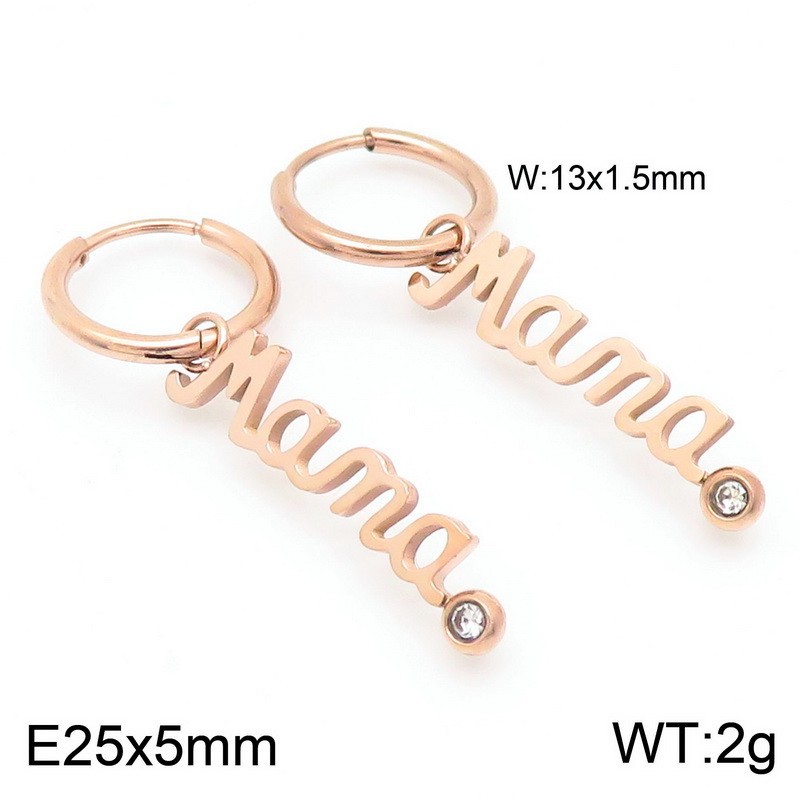 5:Rose gold earrings
