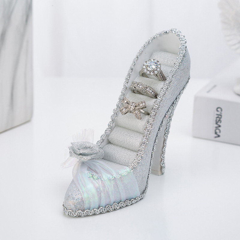 Multicolored white heels