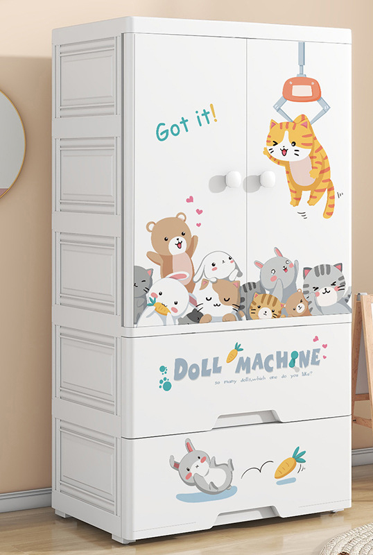 Doll machine: 3 layers (double door 2 layers of drawers)