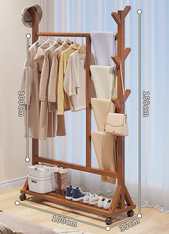 Trouser rack -100 brown