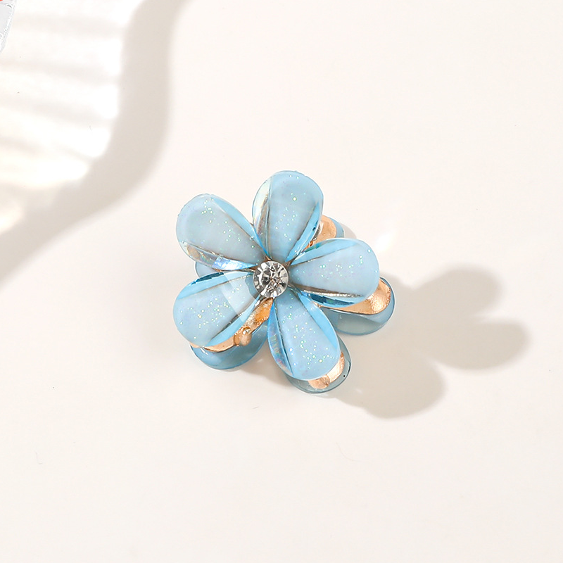 Small crystal clip -Sky blue