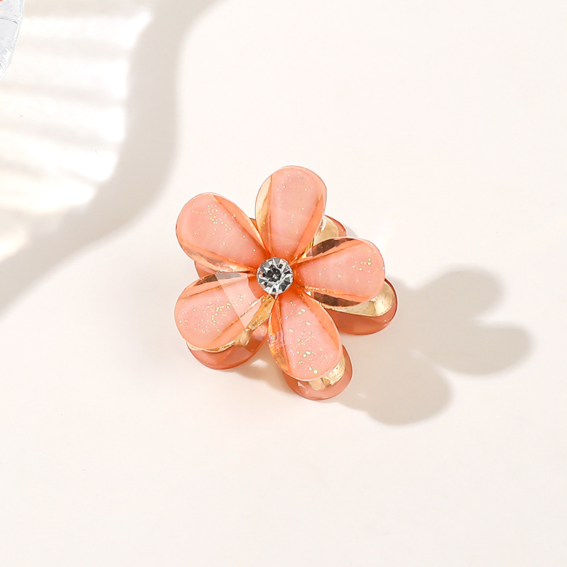 Small crystal clip - orange