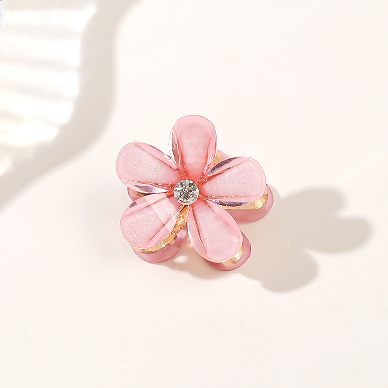 Small crystal clip - pink