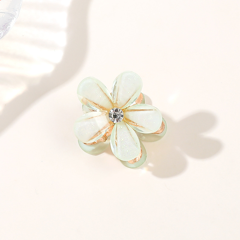 Small crystal clip - Light green