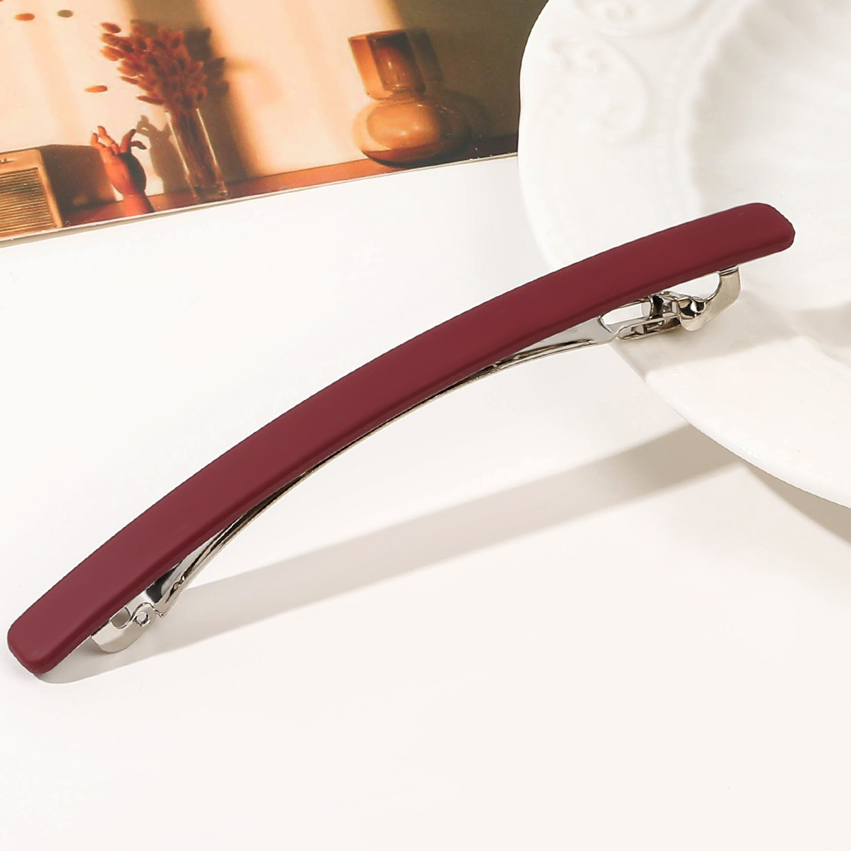 5:10.5cm frosted word clip - Wine red