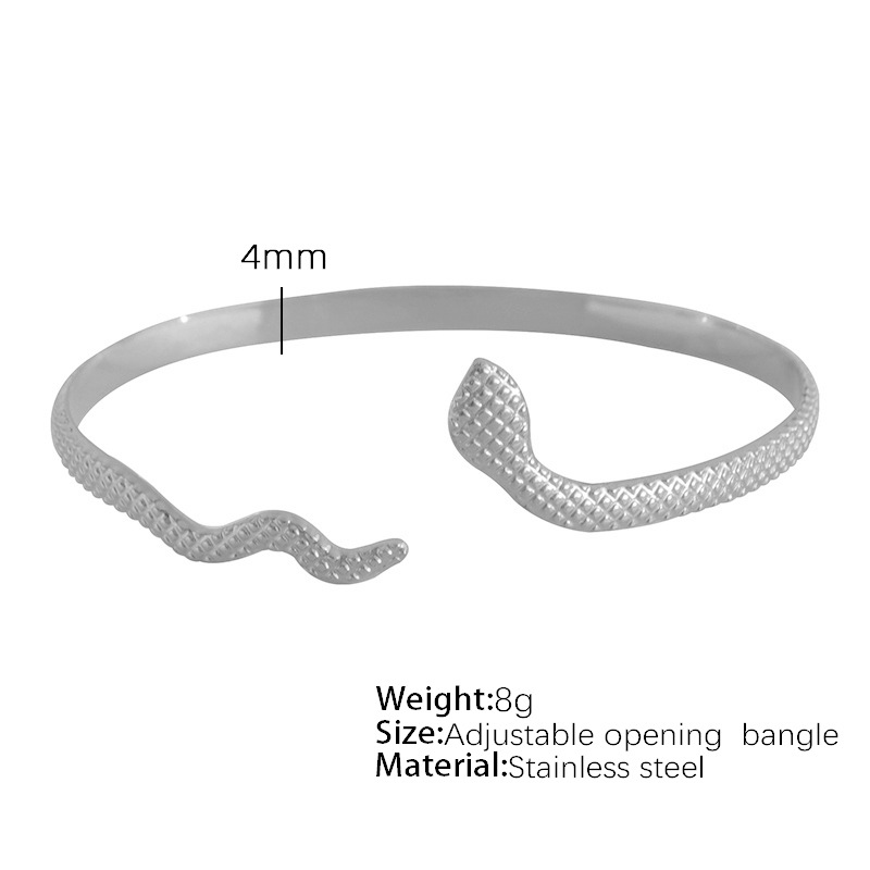 SZ41 Steel color adjustable opening bracelet