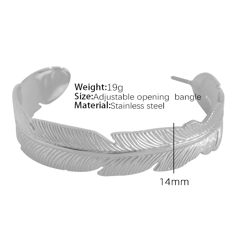 SZ42 Steel color adjustable opening bracelet