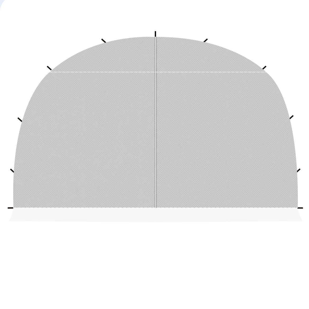 White extinction fabric dome sky screen mesh door ( single mesh without tent )