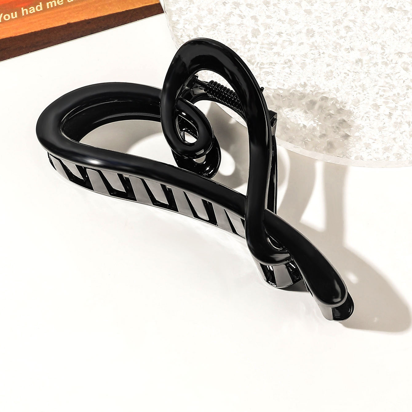 12cm glossy black