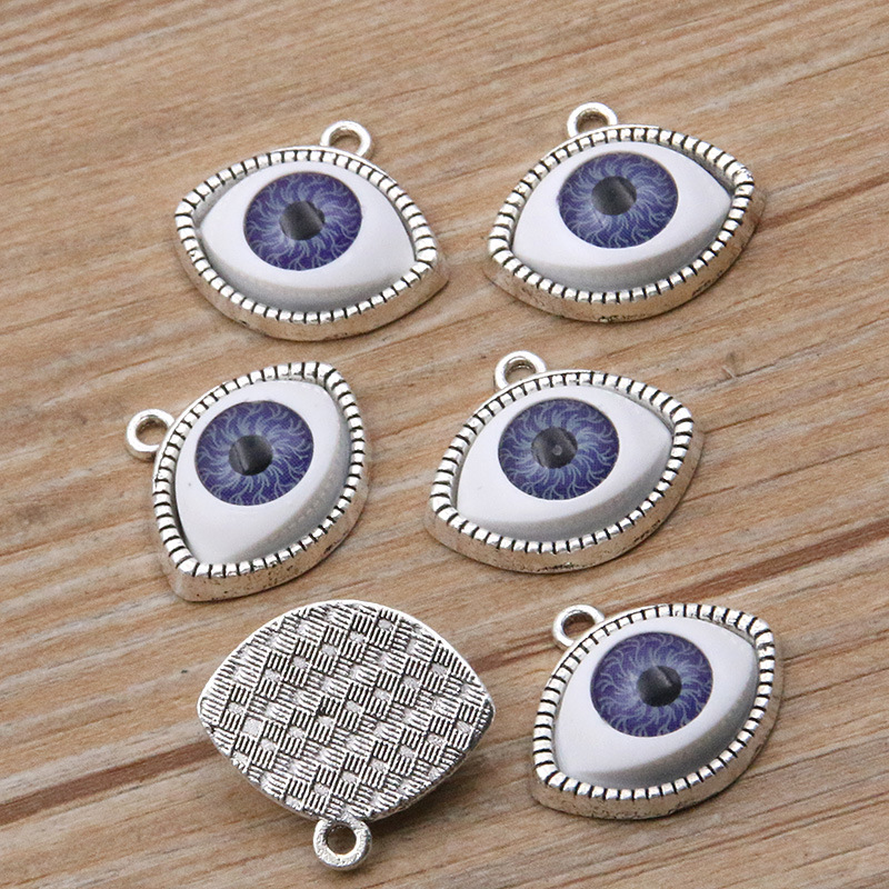Ancient silver -Purple eye