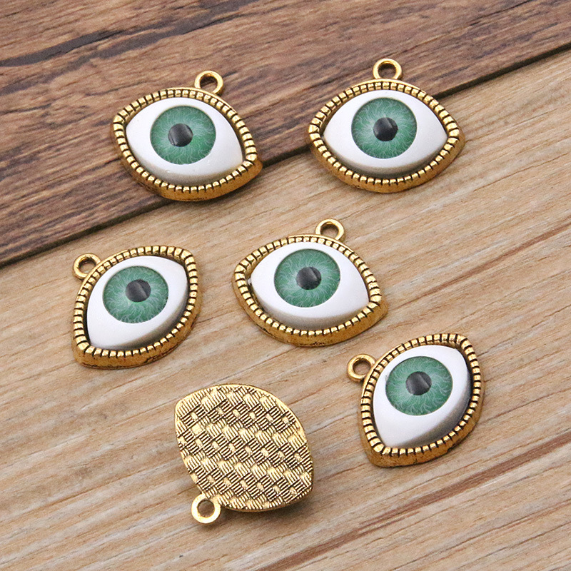 Antique gold color-Green eye